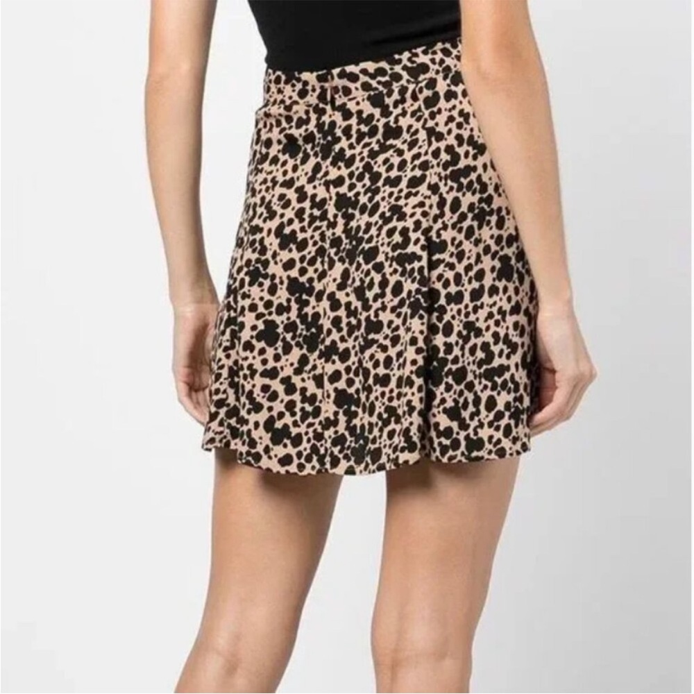 Reformation Animal Print Skater Skirt